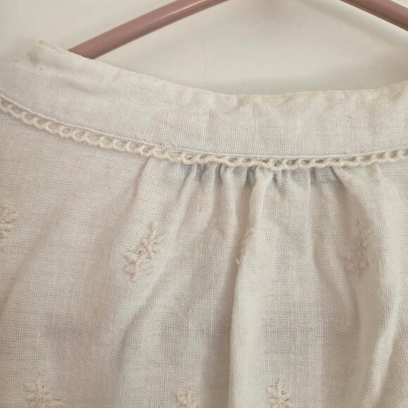 ZARA Cream Embroidered Boho Blouse/Tunic 100% cotton - Picture 12 of 13
